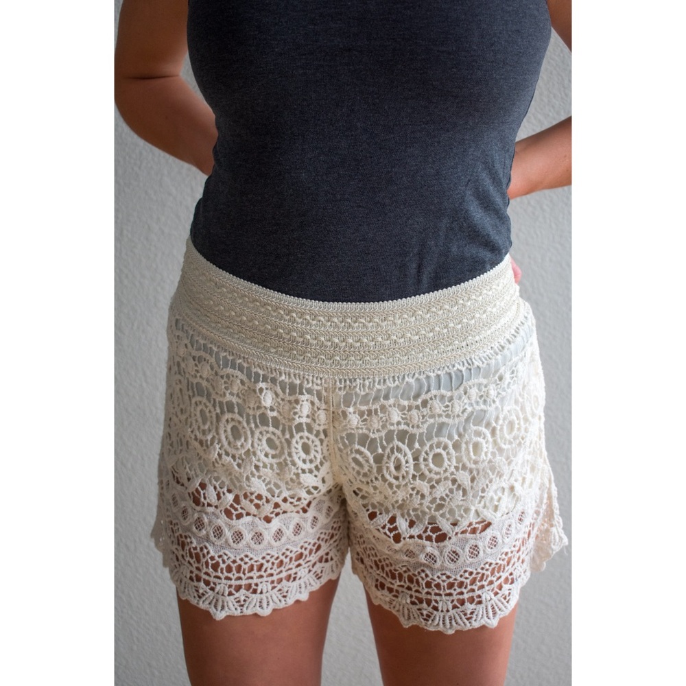 Boho lace shorts
